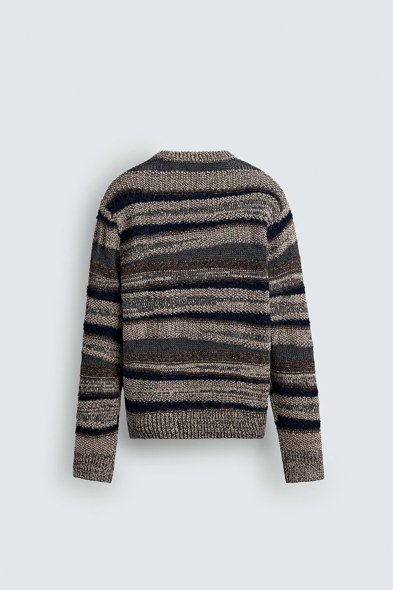 JACQUARD STRIPED SWEATER
