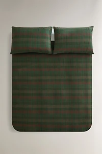 CHRISTMAS TARTAN CHECK COTTON DUVET COVER