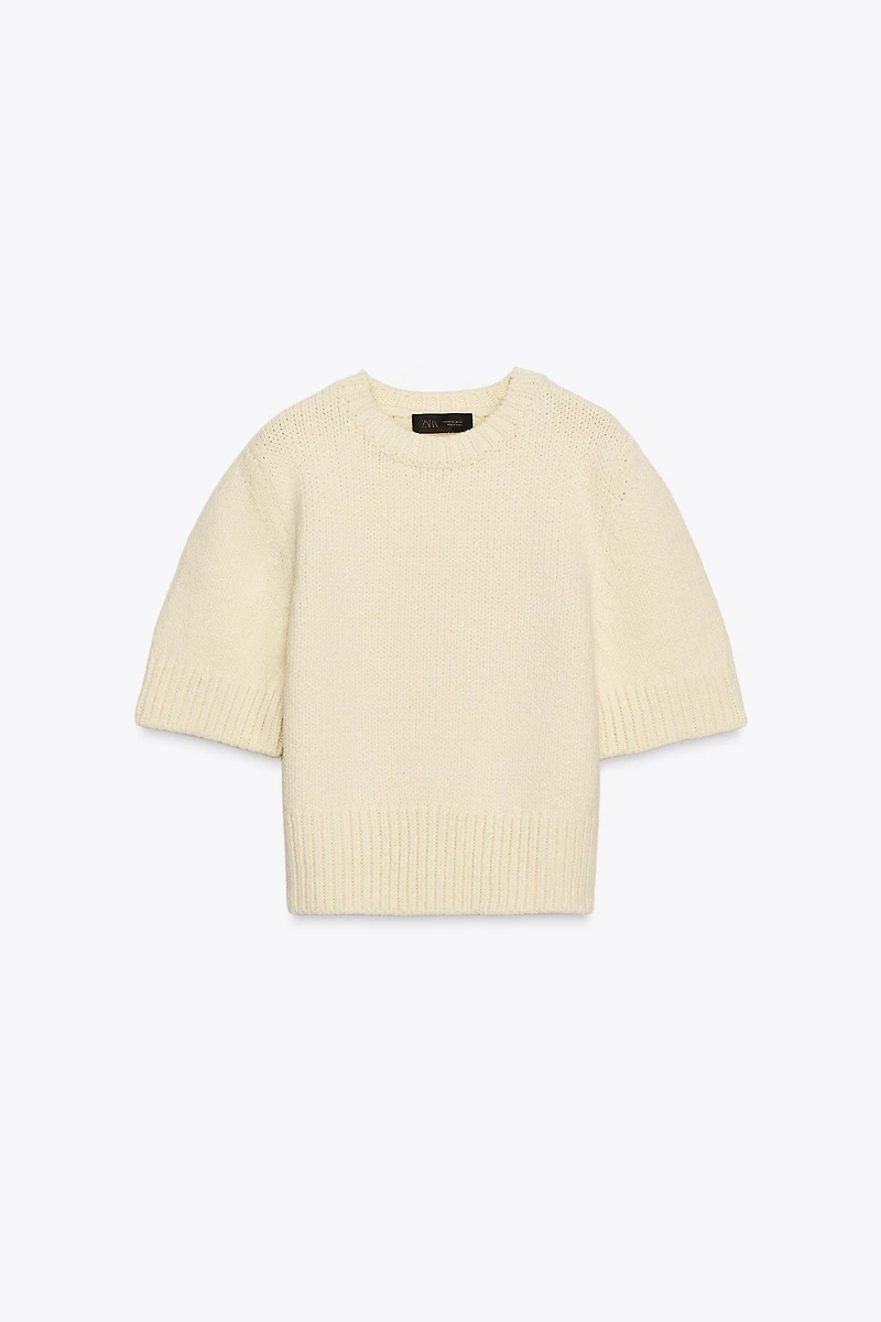 PULL EN MAILLE MANCHES COURTES
