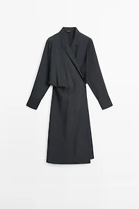 Midi dress with draped detail