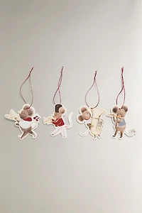 LOT ÉTIQUETTES CADEAUX SOURIS NOËL (LOT DE 12)