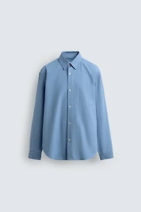 CHEMISE STRUCTURÉE OXFORD À POCHE