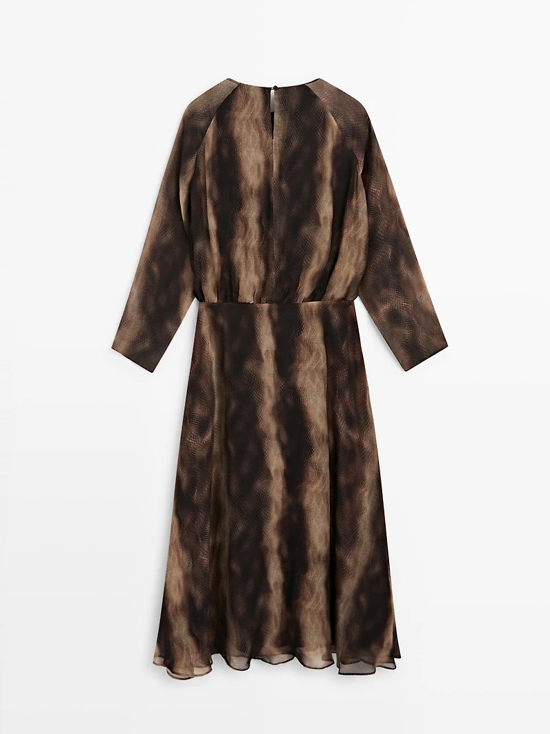 Flowing animal print dress