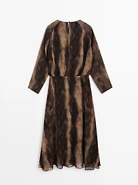 Flowing animal print dress