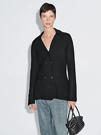 Cardigan double boutonnage 100 % laine