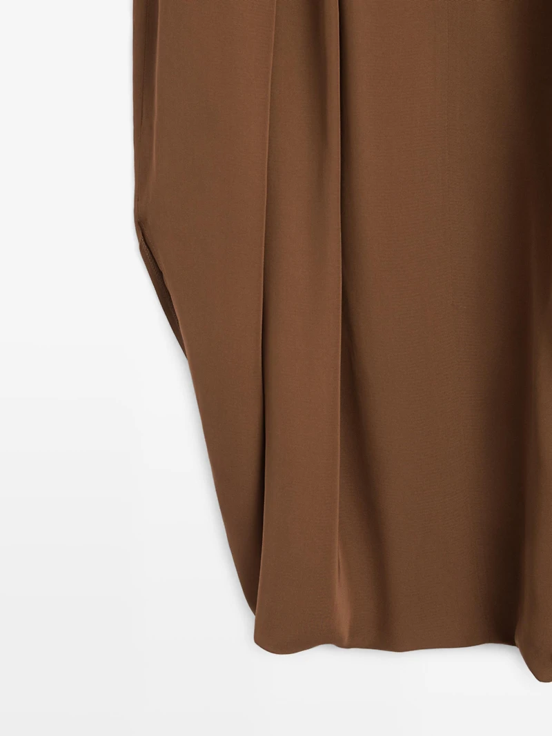 Jupe-culotte fluide plissée