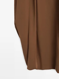 Jupe-culotte fluide plissée