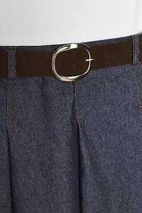 BELTED COMBINATION DRESS