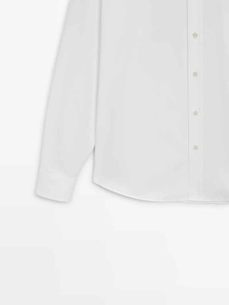 Regular fit melange shirt