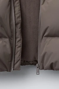 WATER REPELLENT HOODED PUFFER COAT