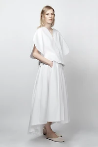 JUPE POPELINE ASYMÉTRIQUE ZW COLLECTION LIMITED EDITION
