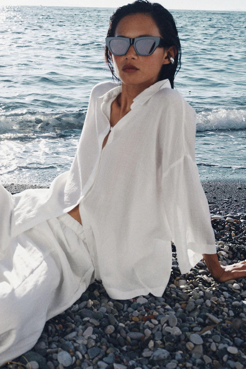 ZW COLLECTION FLOWY OVERSIZED SHIRT