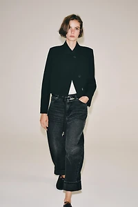 ZW COLLECTION MID-RISE CUFFED BALLOON JEANS