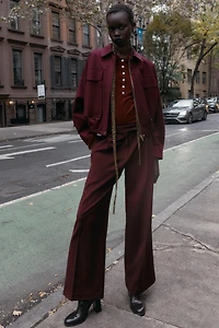 HIGH-WAISTED WIDE-LEG PANTS