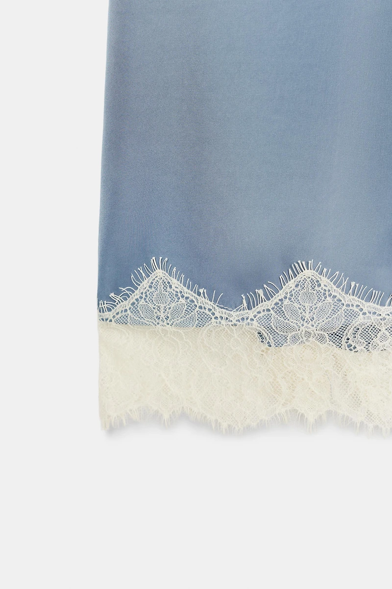 SATIN LACE DRESS