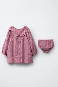 ROBE ET CULOTTE TEXTURÉE À FLEURS
