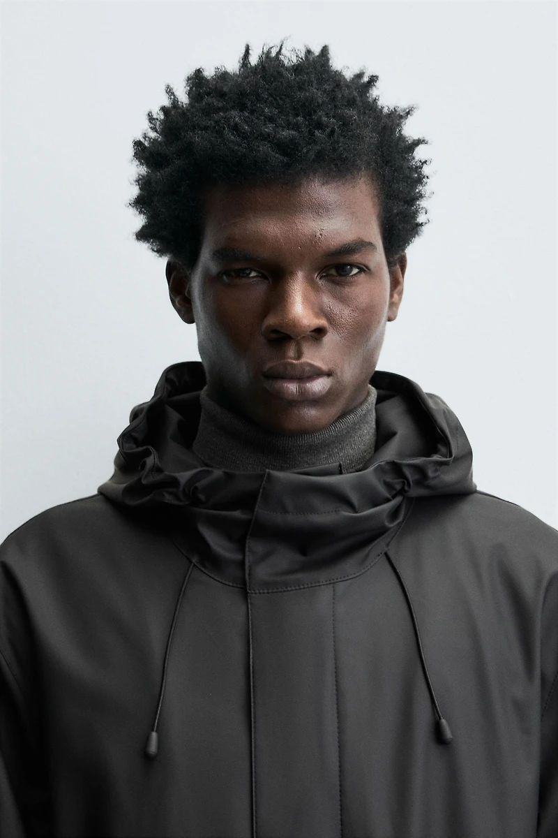 RUBBERIZED HOODED PARKA