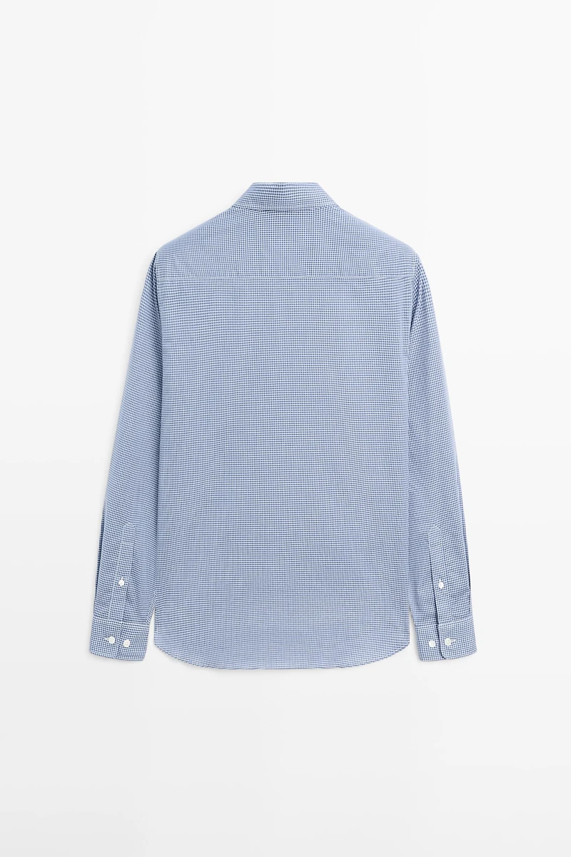 Chemise à carreaux regular fit 100 % coton