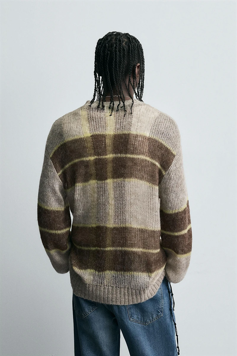TEXTURED STRIPE SWEATER