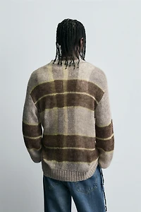 TEXTURED STRIPE SWEATER