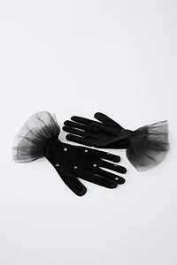 VELVET WITCH COSTUME GLOVES