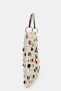 BEADED BUCKET BAG