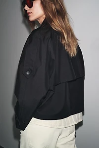 ZW COLLECTION WATER REPELLENT SHORT TRENCH COAT