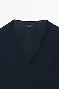 Pull en maille col V