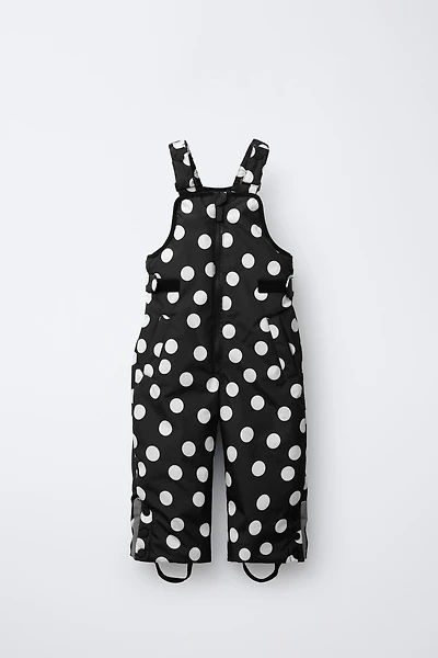 WATER-RESISTANT AND WINDPROOF POLKA DOT OVERALLS