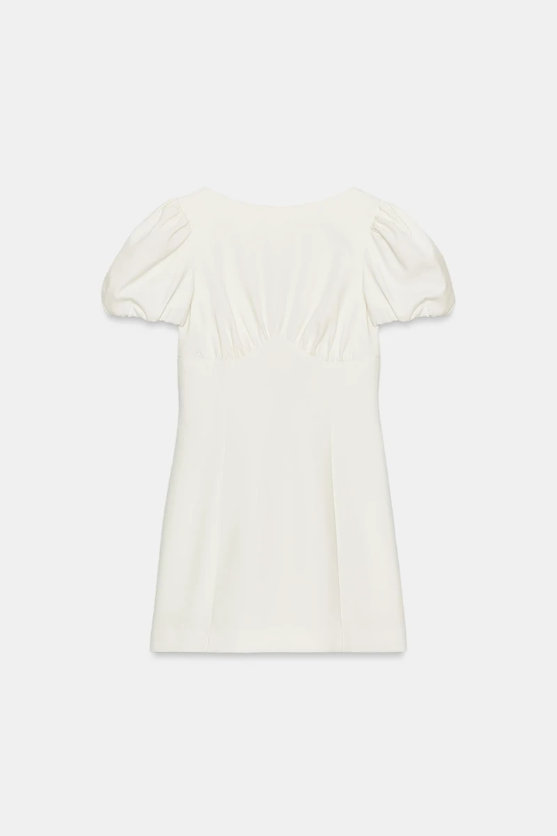 SHORT PLEATED DRESS WITH POCKETS