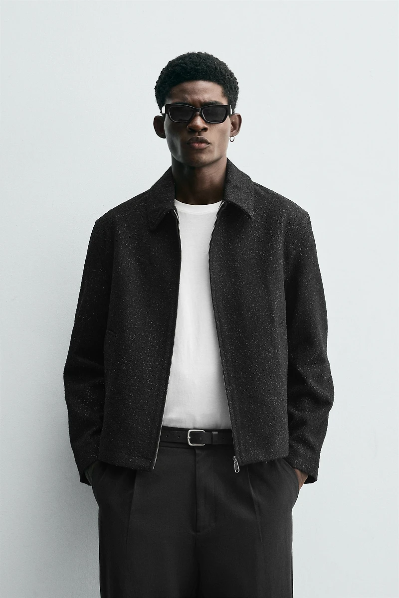 SHINY TEXTURED JACKET