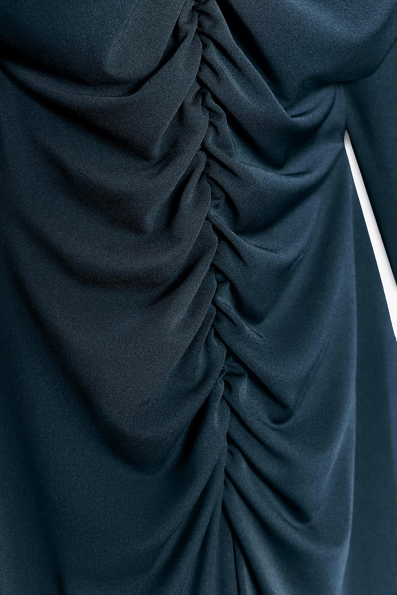 CREPE SHOULDER PAD DRESS