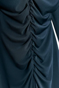 CREPE SHOULDER PAD DRESS