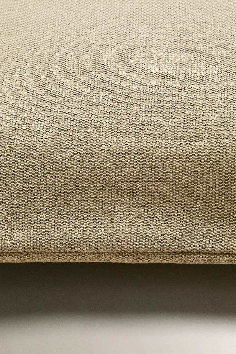 JUTE AND COTTON THROW PILLOW COVER