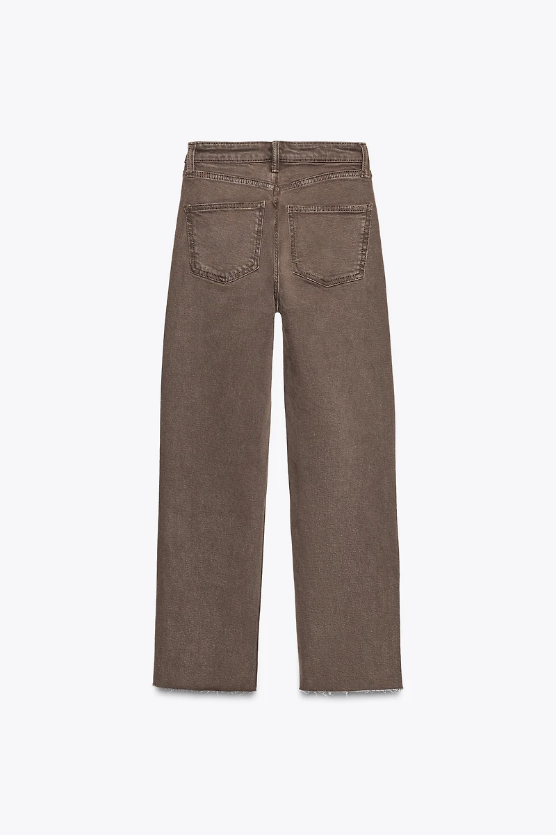 TRF HIGH-WAISTED CROPPED FLARE JEANS