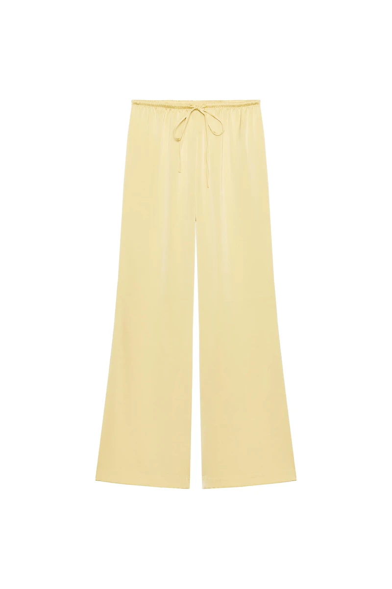 DRAWSTRING SATIN PANTS