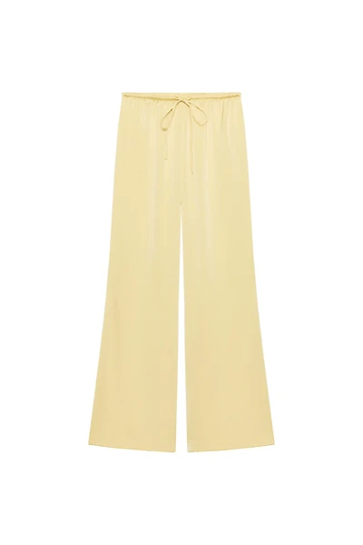 DRAWSTRING SATIN PANTS