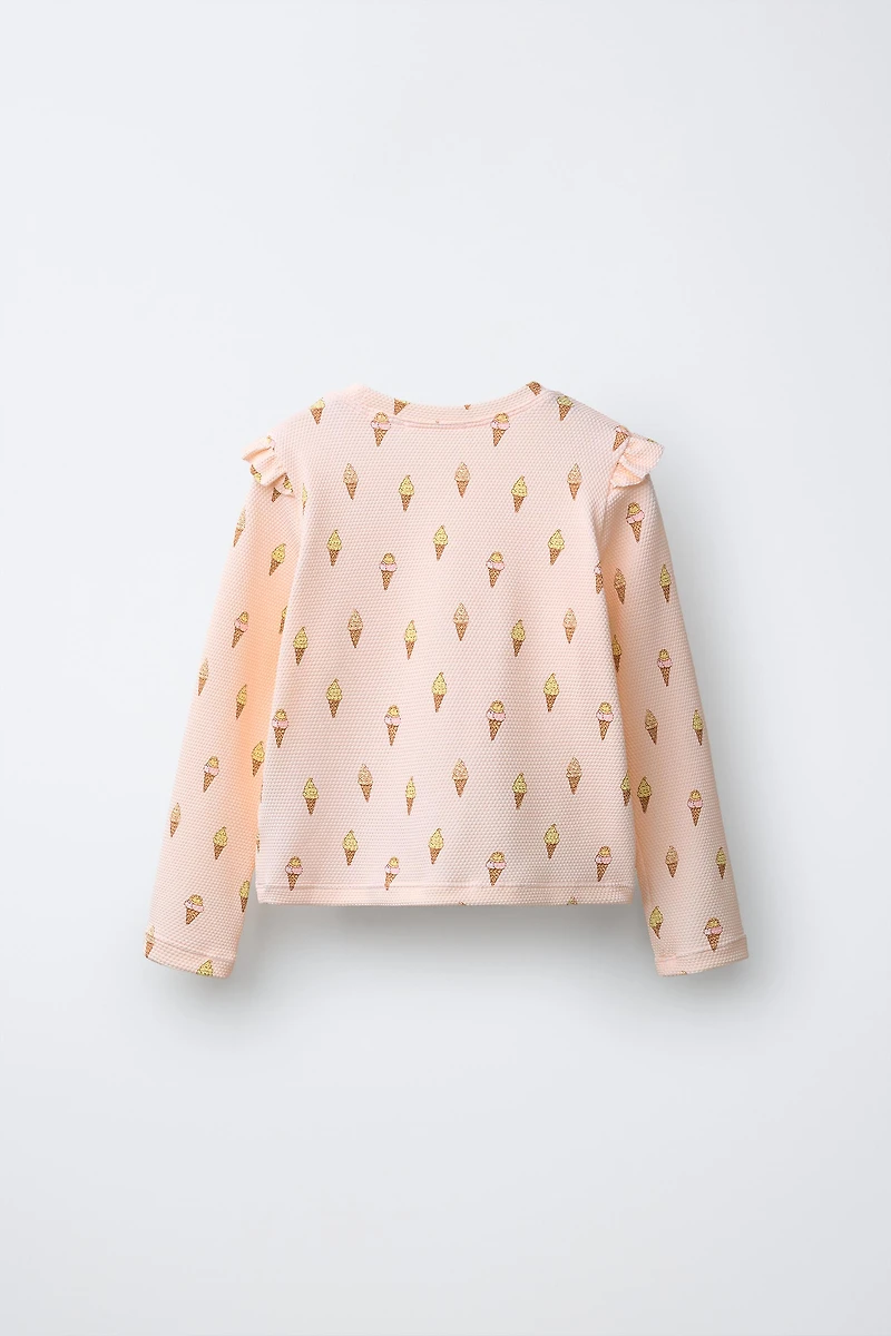 1-6 YEARS/ ICE CREAM PRINT RASH GUARD