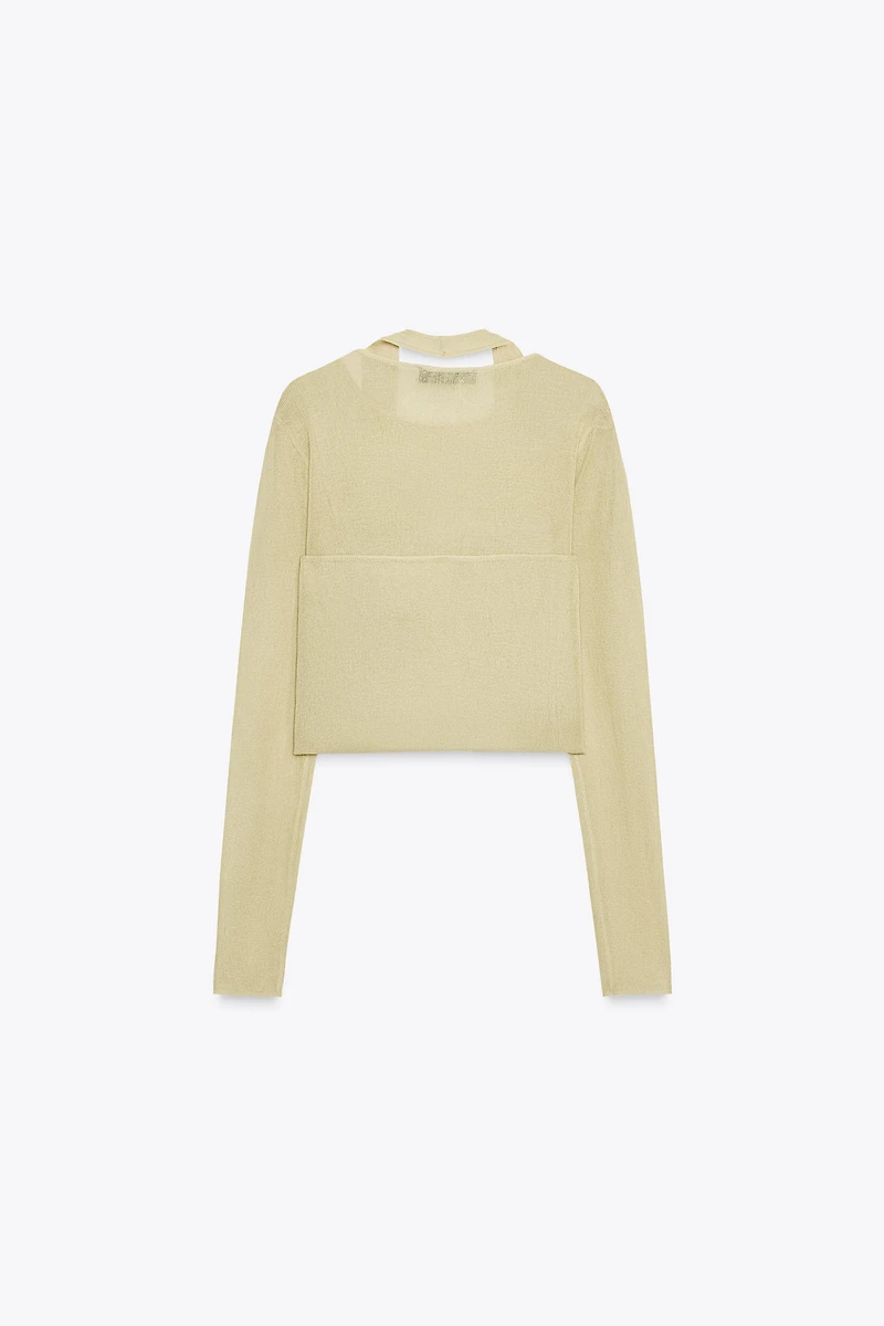 MULTI-POSITION KNIT TOP