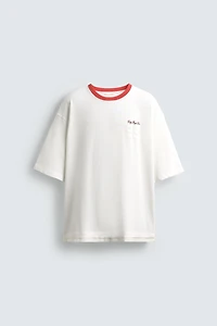 T-SHIRT COL CONTRASTÉ
