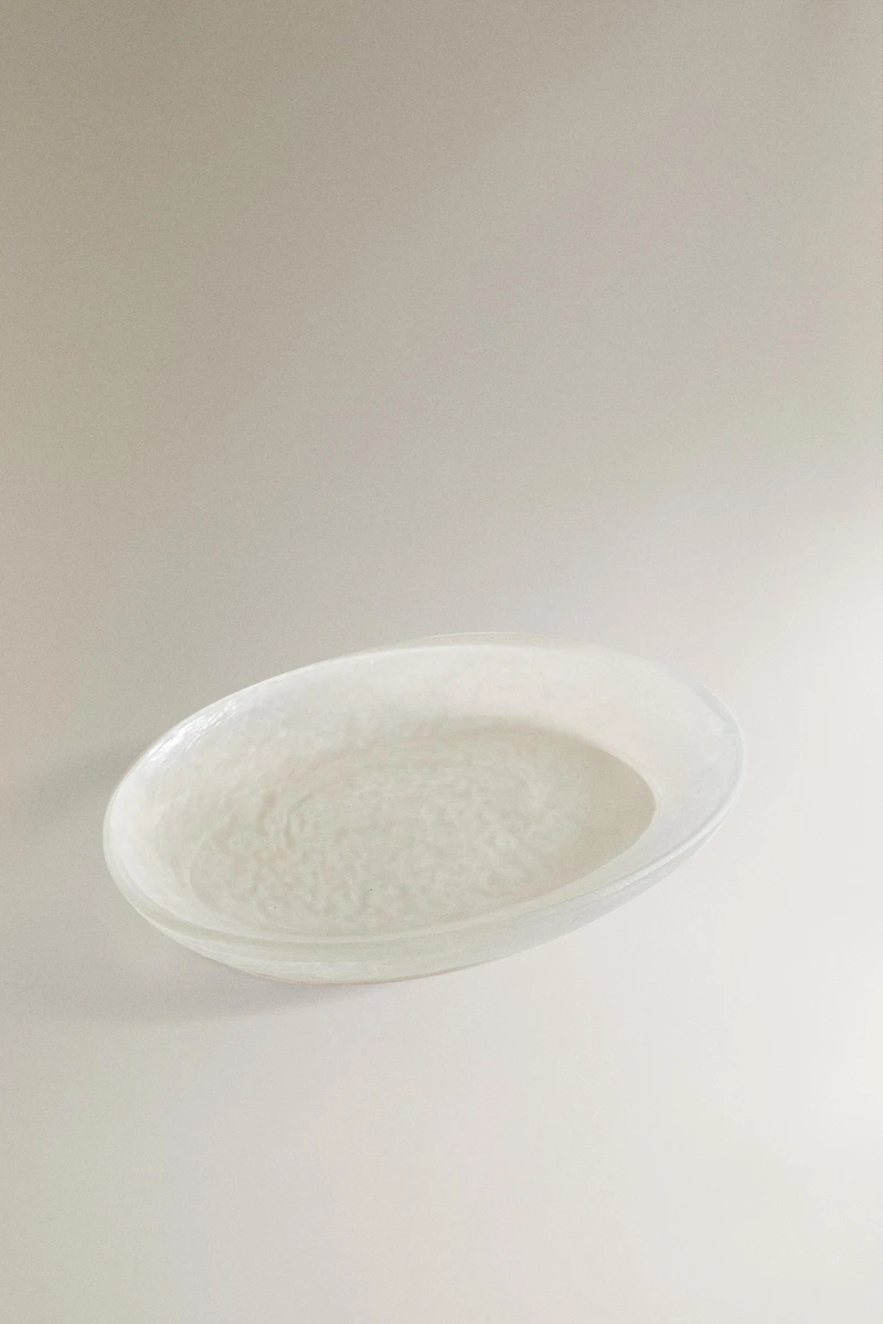 FROSTED GLASS BATHROOM SOAP DISH
