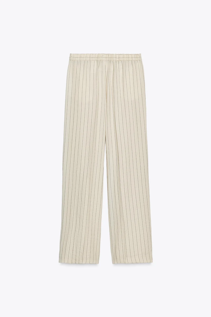STRIPED STRAIGHT LEG PANTS