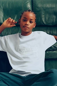 JOGGING TEXT AND LABEL T-SHIRT