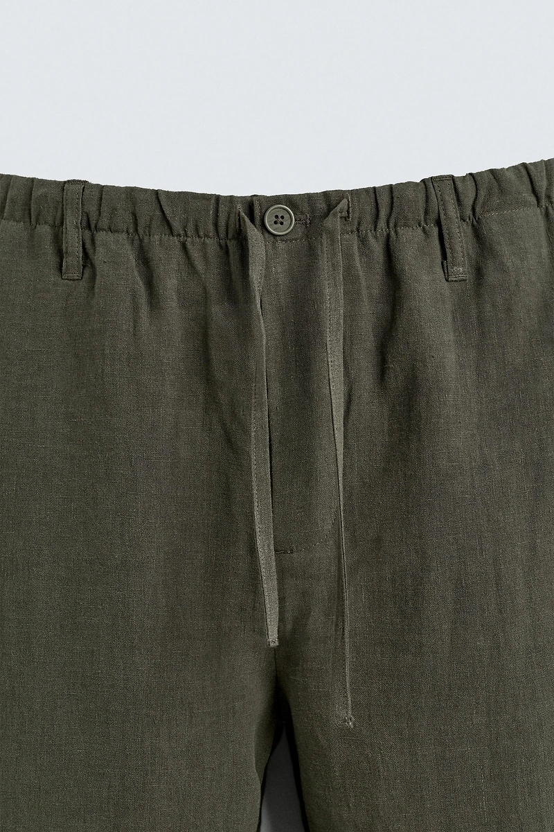 100% LINEN RELAXED FIT PANTS
