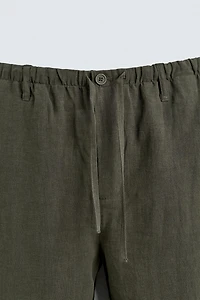 100% LINEN RELAXED FIT PANTS