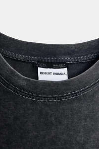 T-SHIRT LAVÉ À MANCHES LONGUES