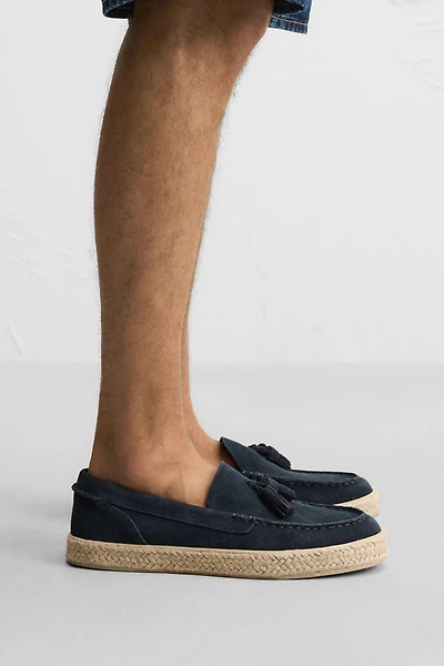 CASUAL JUTE LEATHER LOAFERS