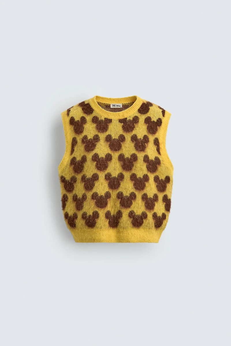 MICKEY SILHOUETTE KNIT VEST HARRY LAMBERT FOR ZARA X DISNEY