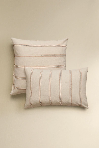 DYED THREAD STRIPED PILLOWCASE