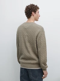 Cotton cable-knit sweater